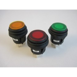 Buton auto rotund cu iluminare - Pornit/Oprit - 12V